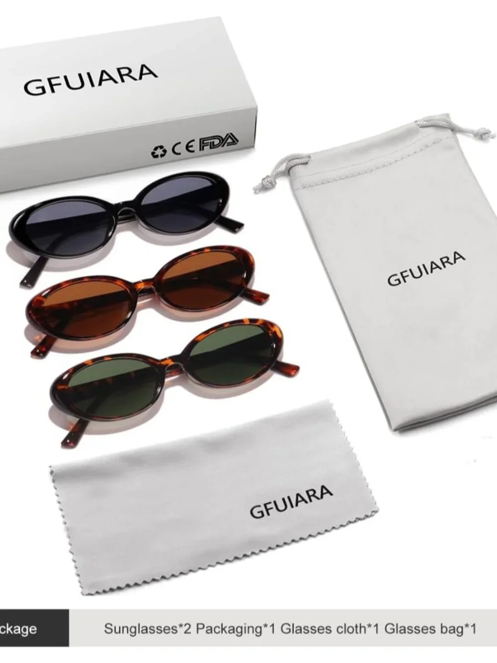 Lightweight 90s Style Oval Sunglasses - Full UV Protection - 3 Stylish Colors